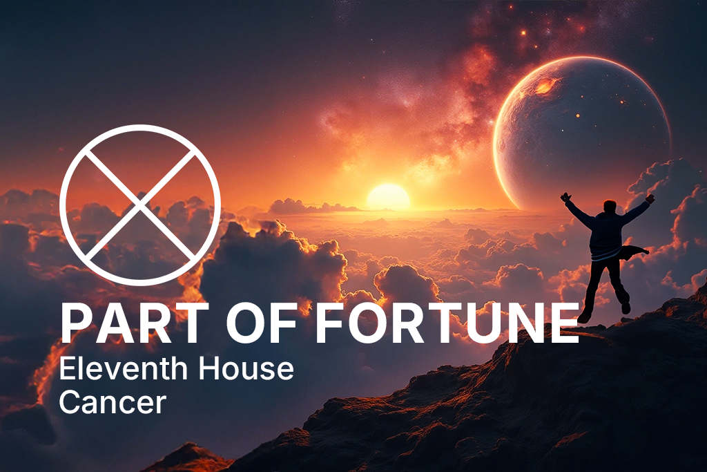 Part of Fortune in Eleventh House in Cancer